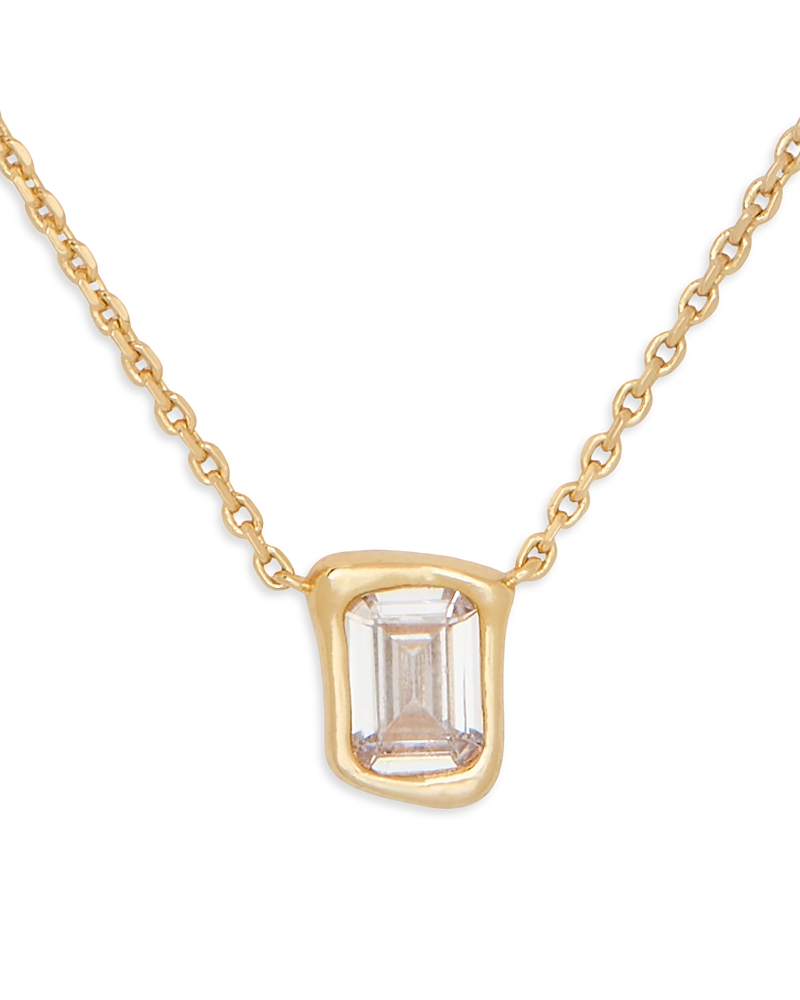 Kate Spade New York Molten Glass Pendant Necklace In Clear/gold