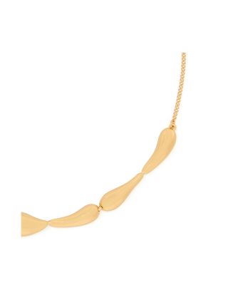 Molten Statement Necklace in Gold Tone, 16"-19"