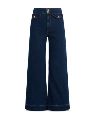 The Elia High Rise Wide Leg Ankle Jeans in Magnetic