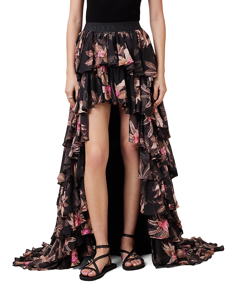 Shop Allsaints Cavalry Maxi Skirt In Adena Black