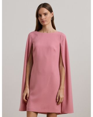 Cape Georgette Cocktail Dress