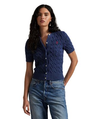 Ralph Lauren - Cable Knit Cotton Short Sleeve Cardigan