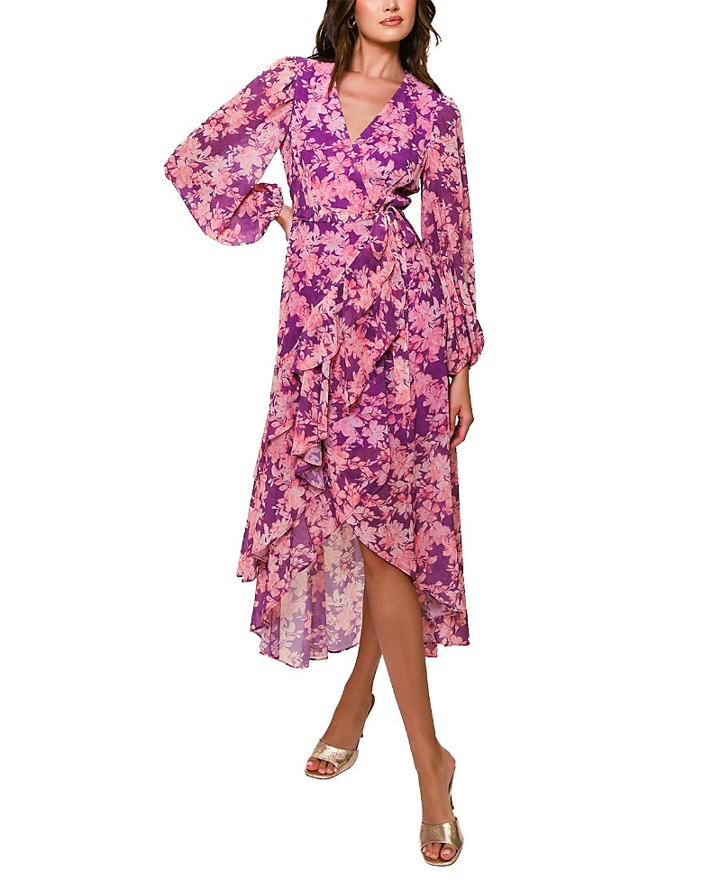 HUTCH SADEY FLORAL WRAP DRESS