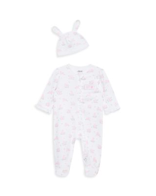 Little Me - Girls' Bunny Footie & Hat - Baby