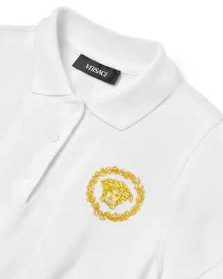 Girls&#39; Piquet Medusa Alloro Print Dress - Little Kid, Big Kid