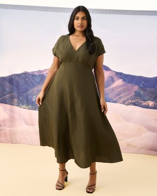 Aubrey V Neck Midi Dress