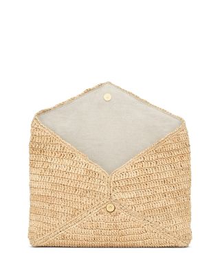  Cassandre Large Envelope Pouch In Raffia
