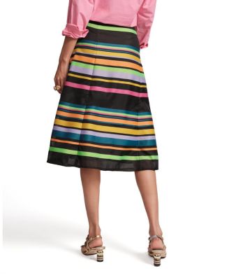 Mercer Striped Midi Skirt