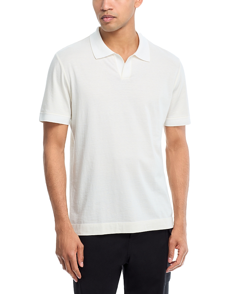 Hugo Boss Parson Open Collar Polo Shirt In Open White