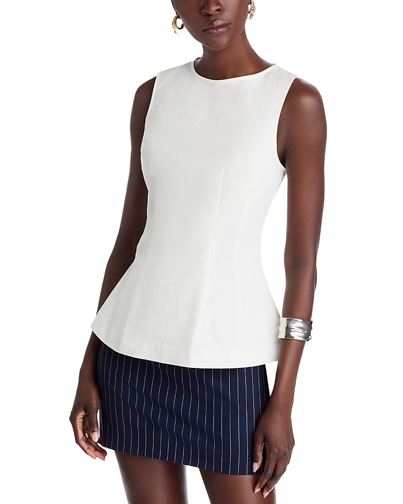 AQUA PEPLUM HEM TOP - EXCLUSIVE
