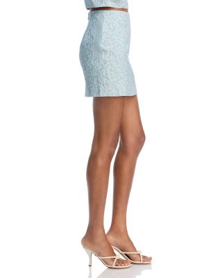 Floral Brocade Mini Skirt - Exclusive