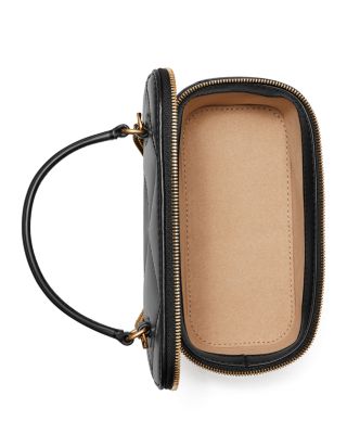 Kira Diamond Quilted Leather Vanity Bag