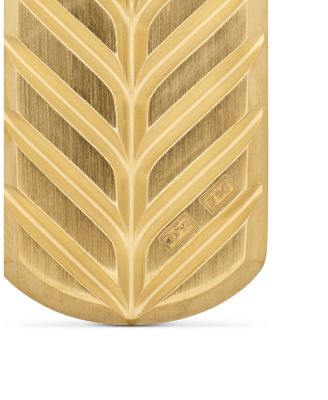 Men's Rhodium-Plated & 18K Yellow Gold Chevron Diamond Tag Pendant 