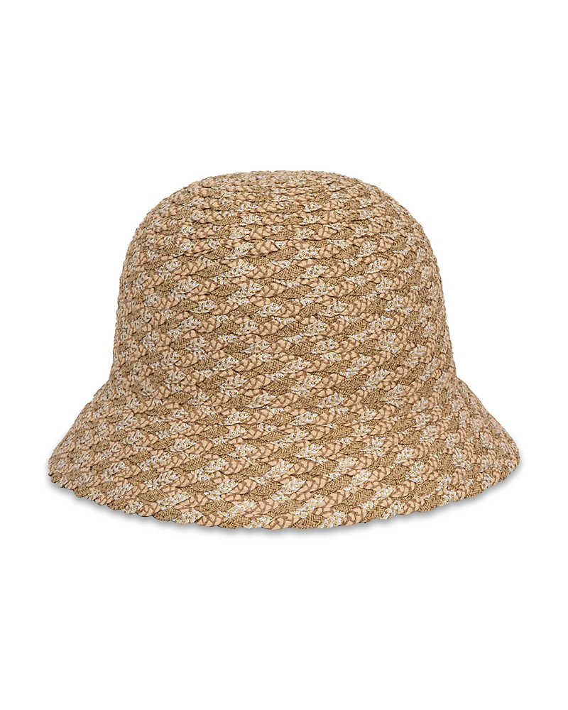 Eric Javits Woven Pith Bucket Hat In Peanut Mix