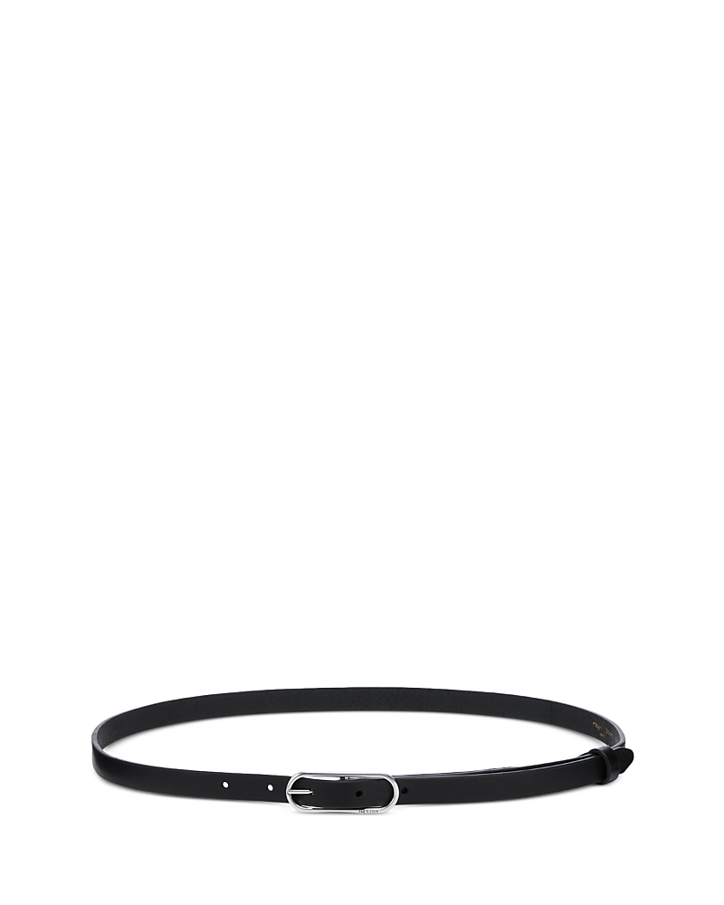Rag & Bone Baby Rounded Rebound Belt In Black