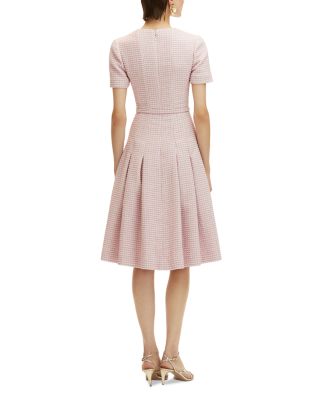 Lurex Belted Tweed Dress