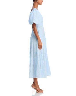 Puff Sleeve Eyelet Dress - Exclusive 