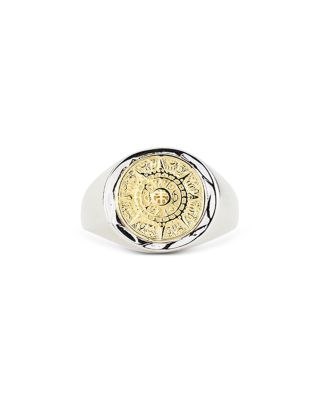 Silver and Gold Plated Compass Ring