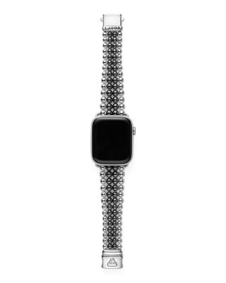 Stainless Steel & Black Ceramic Smart Caviar Watch Band for Apple Watch&reg;