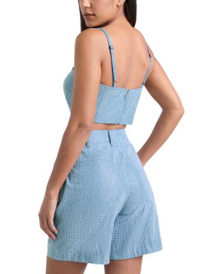 Nik Chambray Crop Top