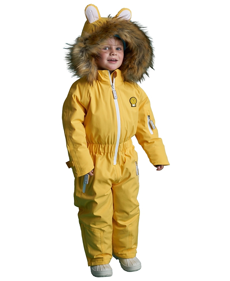 Shop Roarsome Girls' Cub The Lion Ski Suit - Little Kid In Yellow
