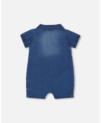 Denim Romper Dark Denim One-Piece - Baby