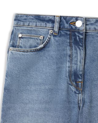 Selin Mid Rise Straight Leg Jeans in Light Blue