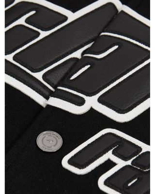 McLaren Circuit Leather Sleeve Wool Bomber Jacket