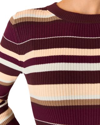 Multi Stripe Crewneck Knit Top