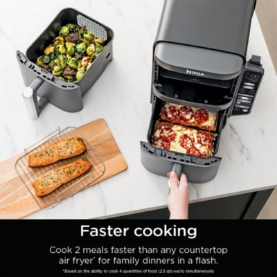 DoubleStack 2 Basket 10 Qt Air Fryer With Smart Thermometer