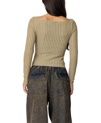 Textured Sheer Boat Neck Top