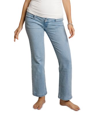 Nom Maternity - Hailey Straight Leg Jeans in Light Wash