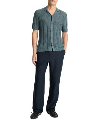 Regular Fit Short Sleeve Knit Cabana Shirt