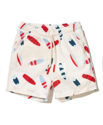 Mon Coeur - Boys' UPF 50+ Recycled Fishing Net Surfboards Swim Trunk - Little Kid, Big Kid