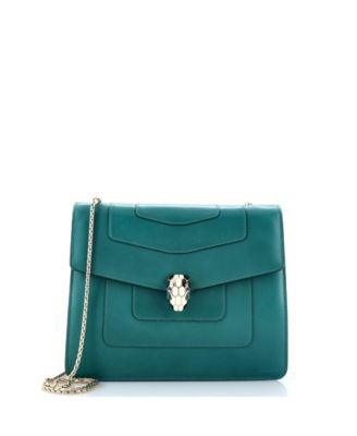 Medium Serpenti Forever Square Shoulder Bag Leather