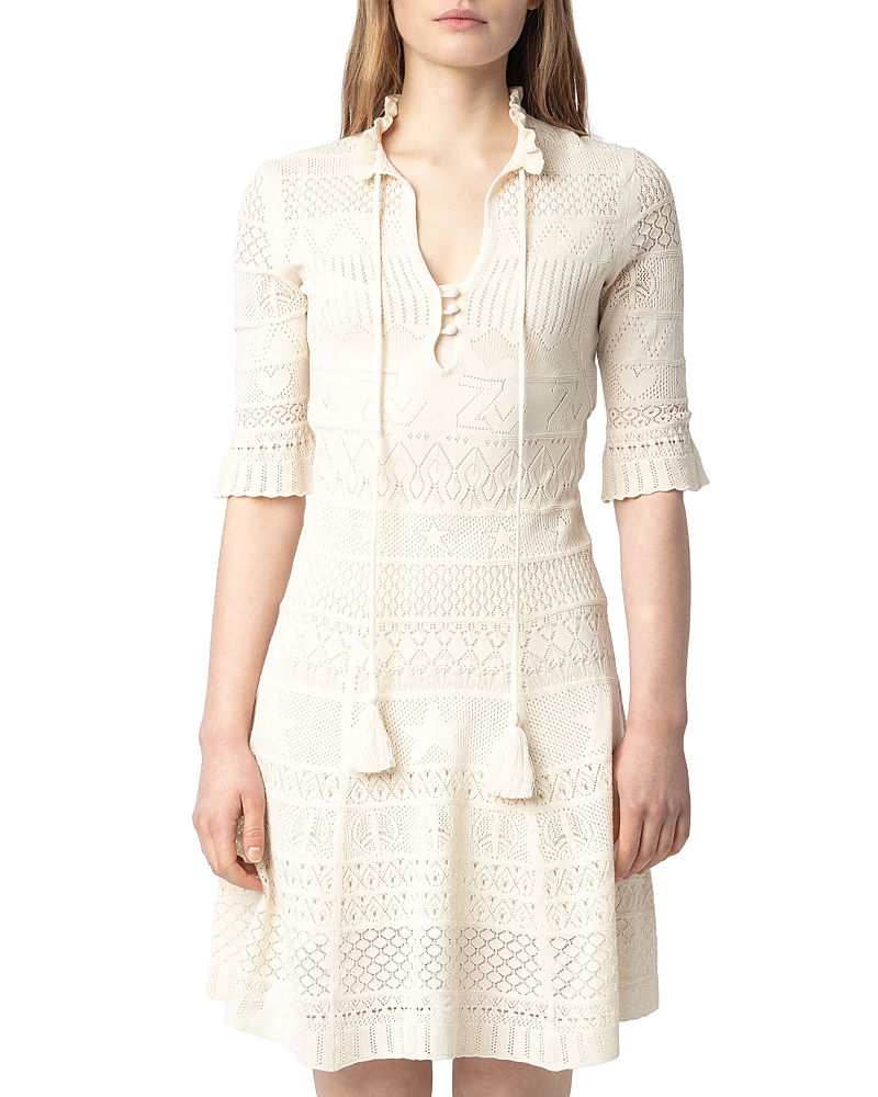 Zadig & Voltaire Memphisa Dress In Ecru