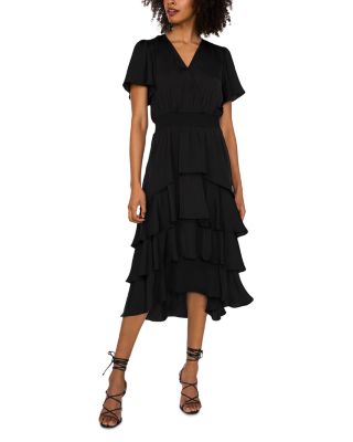 VINCE CAMUTO - Smocked Waist Tiered Dress
