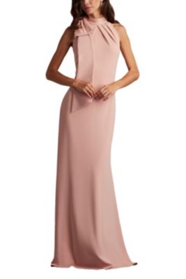 Sims Shoulder Bow Halter Gown