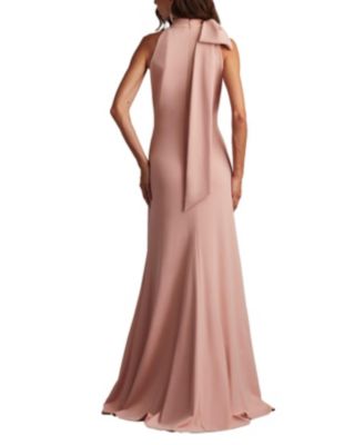 Sims Shoulder Bow Halter Gown
