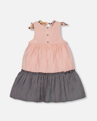  Girls' Tiered Dress with Bows - Little Kid