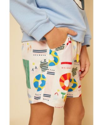 Boy's UPF 50+ Recycled Fishing Net Beach Swim Trunk - Little Kid, Big Kid