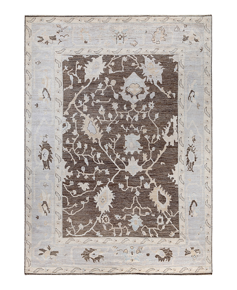Bloomingdale's Colorful Oushak M1945 Area Rug, 8'8 X 11'10 In Brown
