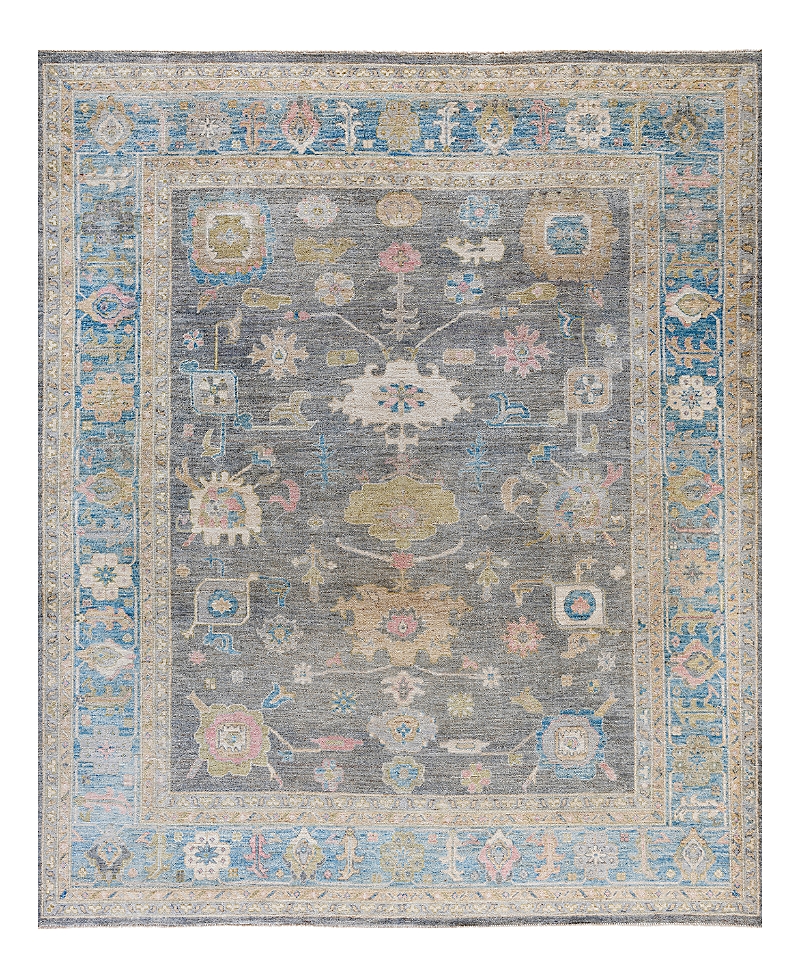 Bloomingdale's Colorful Oushak M1945 Area Rug, 8'3 X 9'10 In Gray