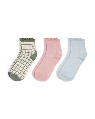 Ruffled Anklet Socks, Set of 3