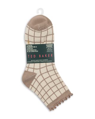 Ruffled Anklet Socks, Set of 3