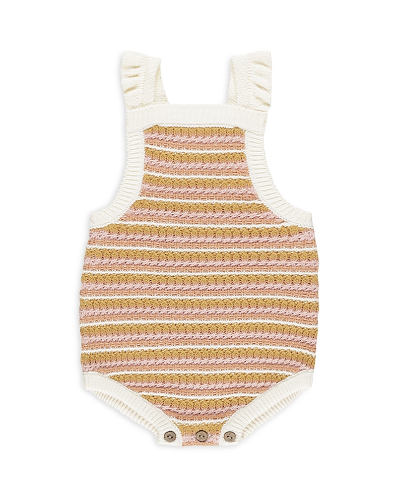 Rylee + Cru Girls' Crochet Romper - Baby In Pink