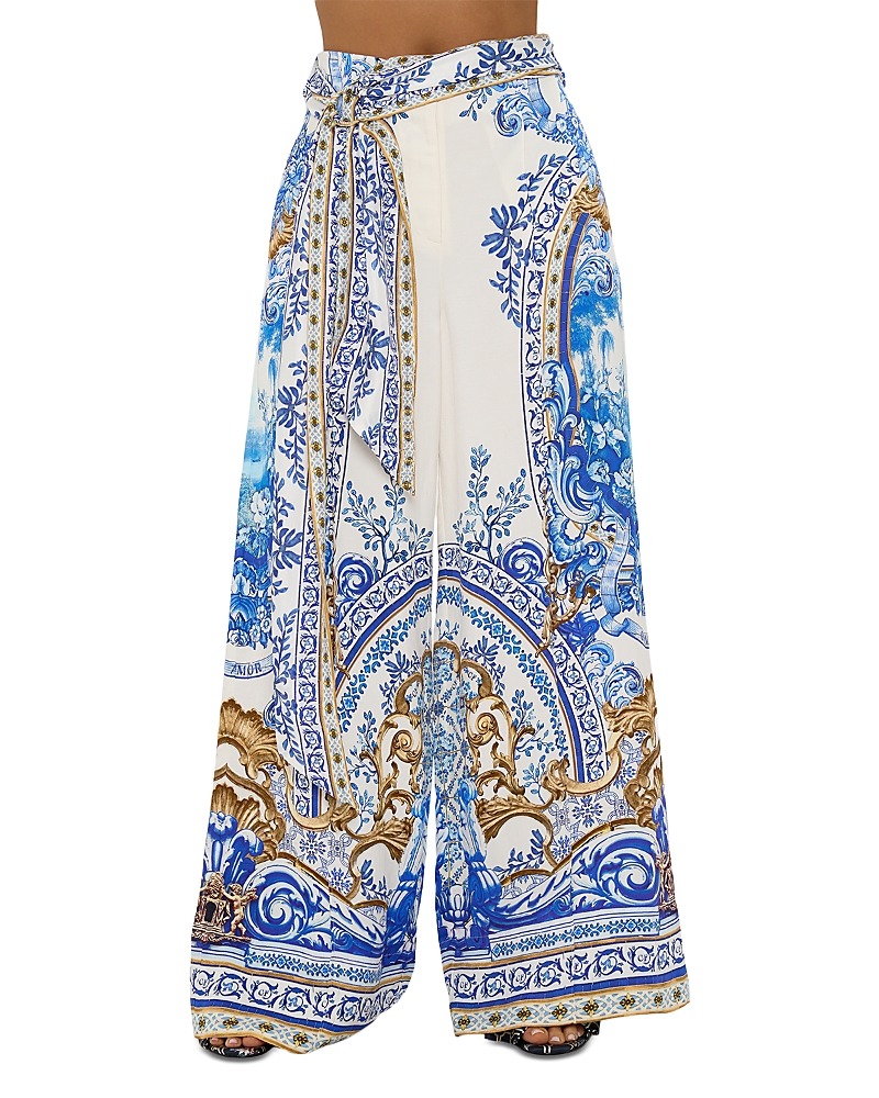 Camilla Scarf Belt Wide Leg Pants