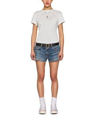 Low Rise Cutofff Denim Shorts in Tommy