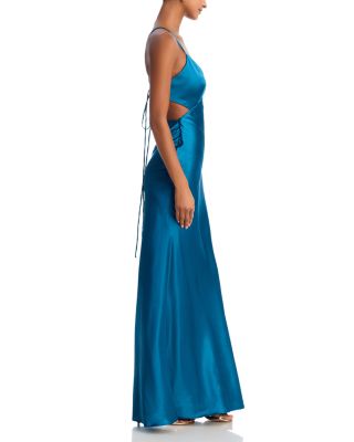 Satin Open Back Gown - Exclusive