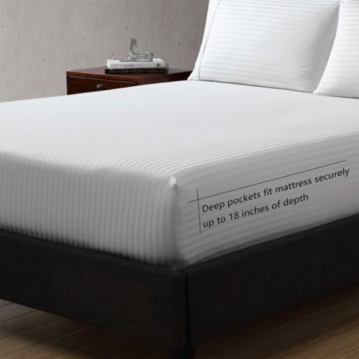 Dobby Stripe 4 Piece Sheet Set, Queen